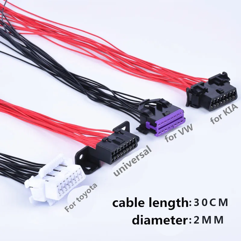 Car Diagnostic Plug With Cable Female Power Test Obd2 16pin Female