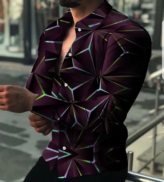 Autumn Men's Printed Hawaii Casual Shirts 2021 Brand Streetwear Men's Clothing Cardigan High-End Long Sleeve Dress Shirt CS-04