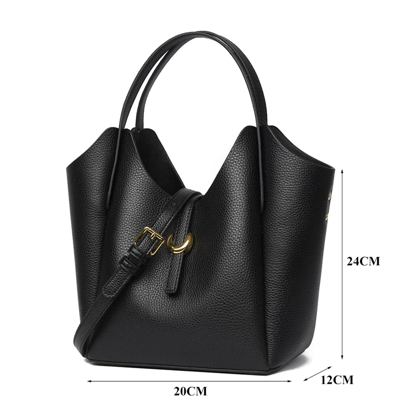 100% Genuine Cow Leather Handbag Women Fashion Elegant Crossbody Bags for Ladies Small Hand Bag Cowhide Shoulder Bags Designer 5