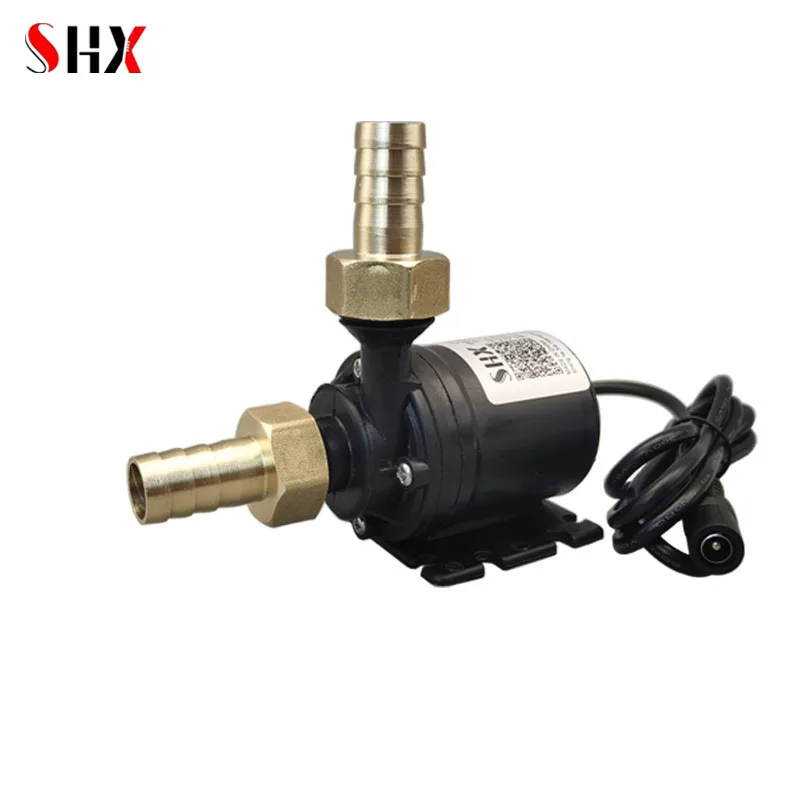 고압 초저소음 태양광 수중 워터 펌프, 12V, DC 24V 리프트, 5M 800LH 브러시리스 모터 워터 펌프, 황동 조인트 포함