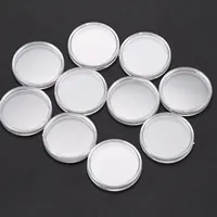 10 pcs Small round transparent plastic coin capsules box 30mm 2