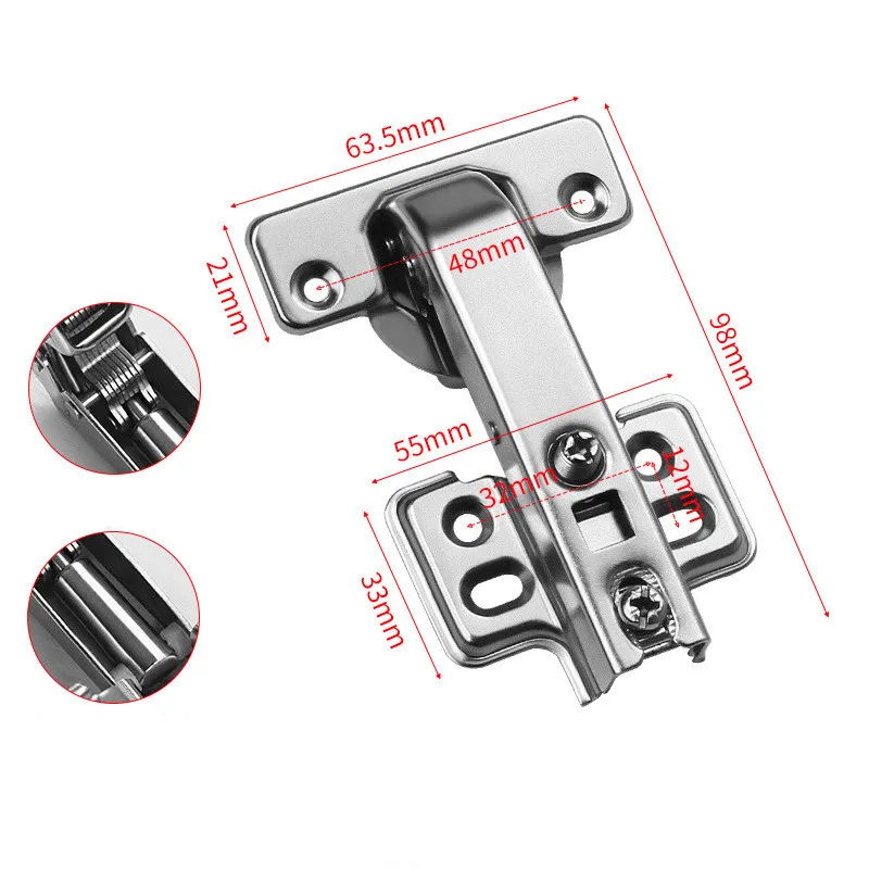 Bisagra para puertas abatibles a inglete, GS 45, 90°