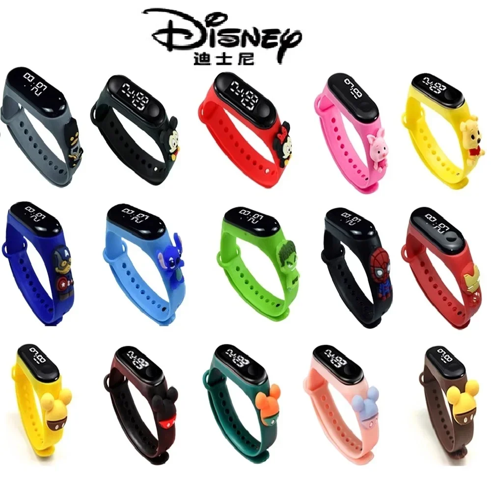 New Disney Frozen Princess Elsa Anna Mickey Mouse Led Touch Watch Studente Bambini Sport Cartoon Orologio Elettronico Giocattoli Presenti
