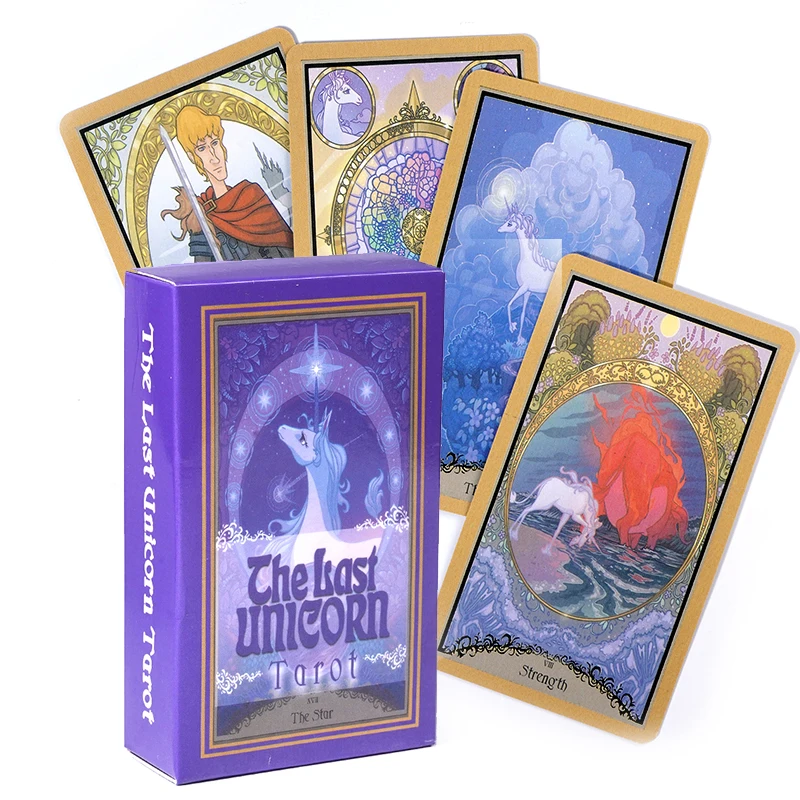 

The Last Unicorn Tarot 78-Card Deck with PDF Guidebook Fortune Telling Card Game