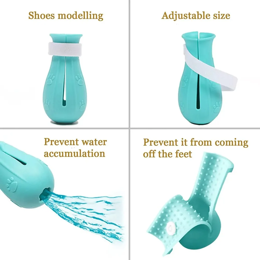 Cat Claw Protector Bath Anti-Scratch Cat Shoes For Cat Adjustable Pet Bath Wash Boots Cat Paw Nail Cover Pet Grooming Supplies - Image 5