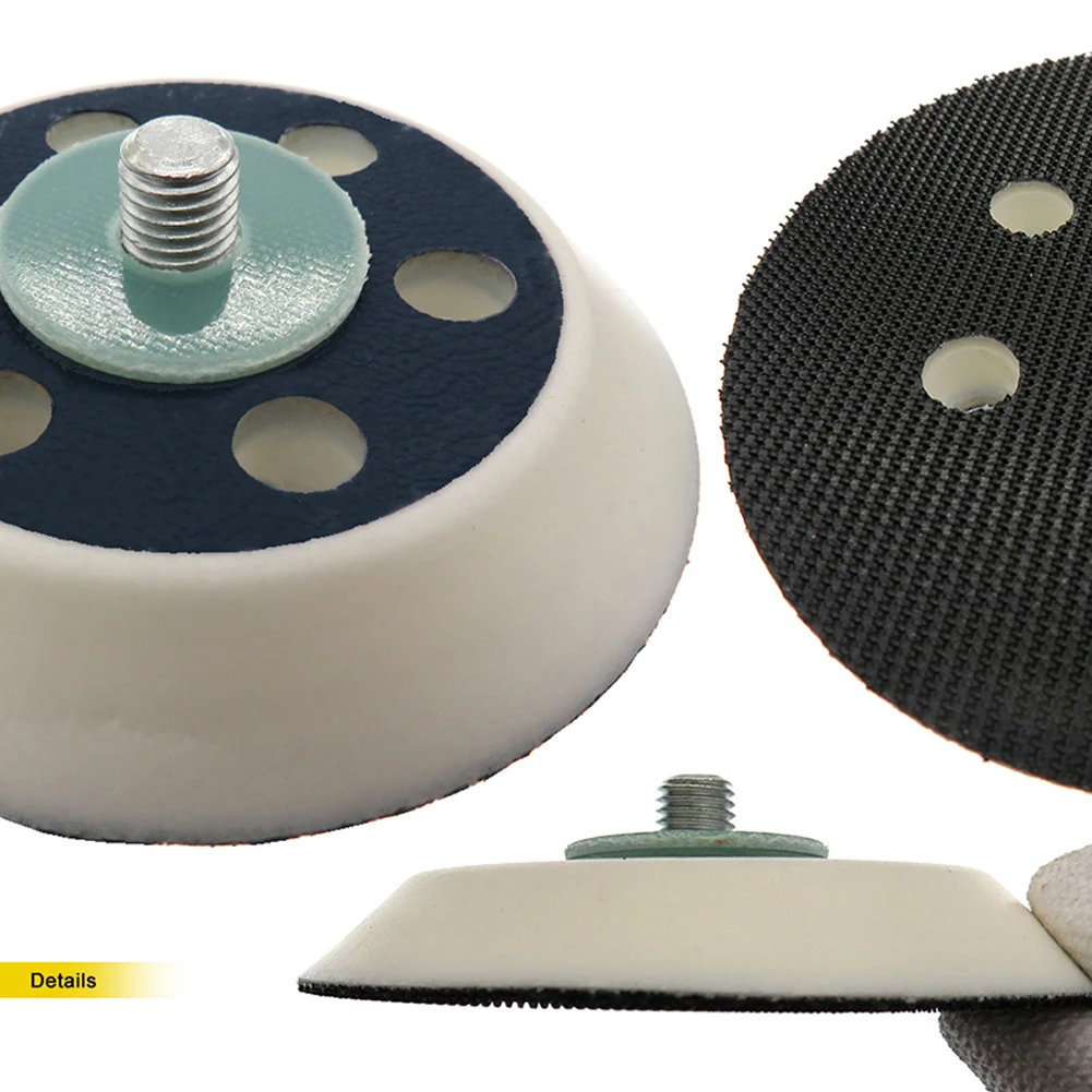 1pc 3Inch Hook And Loop Buffing Pad M8 Thread Backing Pad Polishing