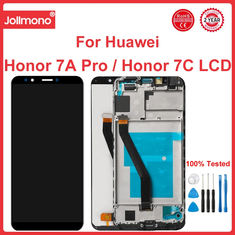 

5.7 " AUM-L41 Display For Honor 7C LCD Display Touch Screen with frame Digitizer Assembly For Honor 7A Pro AUM-L29 LCD