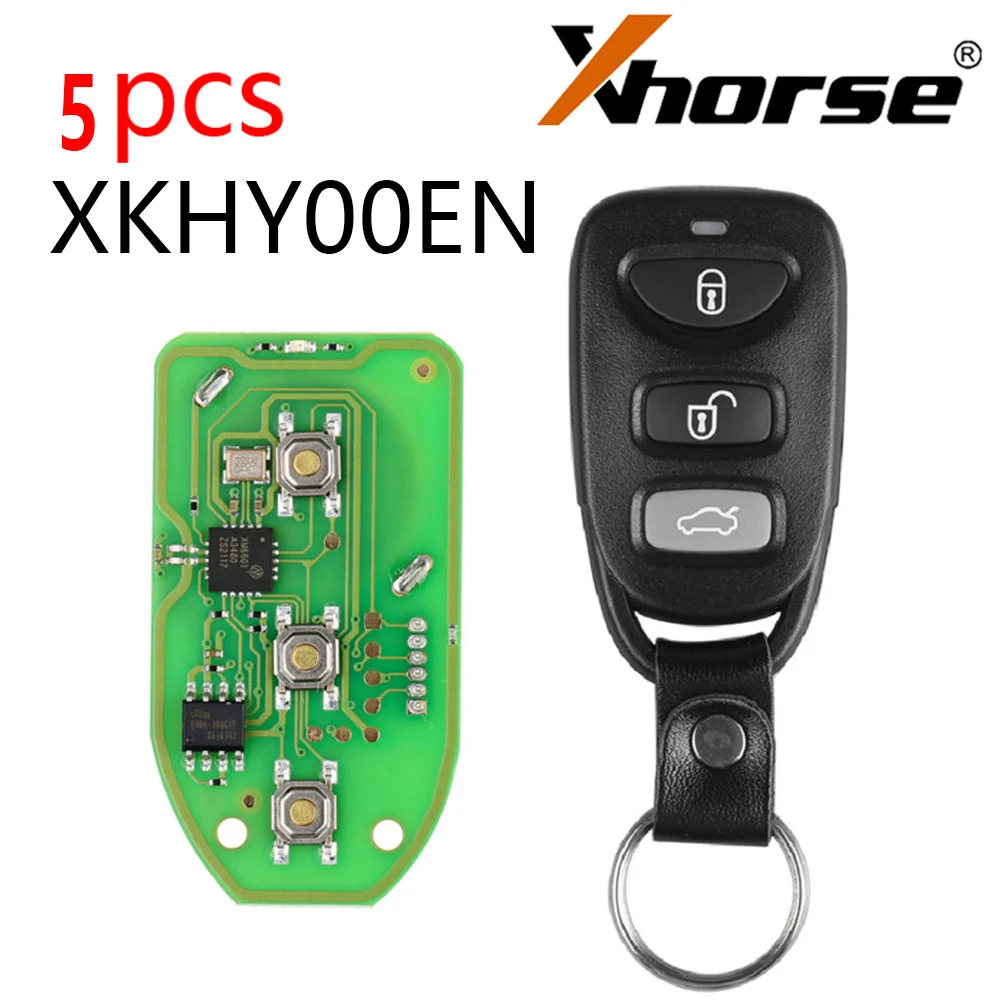 5pcs/Lot Xhorse XKHY00EN For Hyundai Style Universal  Wire Remote Key 3 Buttons for VVDI2 VVDI Mini Key Tool