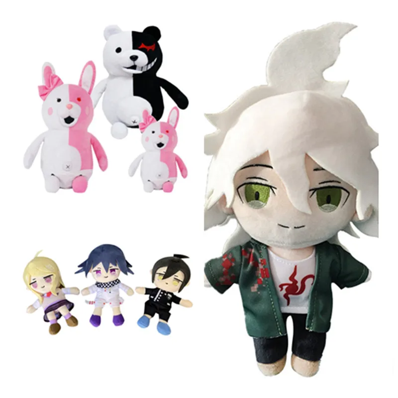 

Danganronpa Monokuma Cosplay Plush Toys Saihara Shuichi Kokichi Oma Kaede Akamatsu Figure Stuffed Dolls Xmas Birthday Gifts