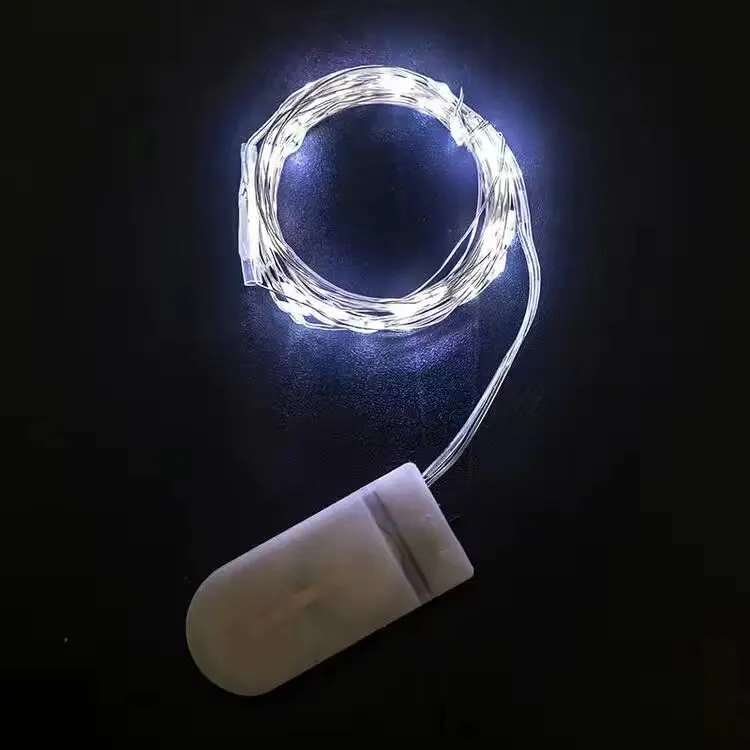 thumbnail image 1 of (Sin batería) Cadena de luces LED de alambre de cobre con batería de 1 m, 2 m y 3 m para decoración de bodas, fiestas y Navidad, 1 of 5