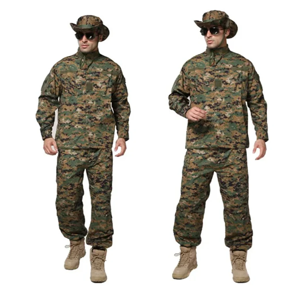 

Men Jacket Pants Suit Soldier Combat Shirts ACU Jungle Camouflage CP Tactical Clothing Airsoft Disguise Uniform