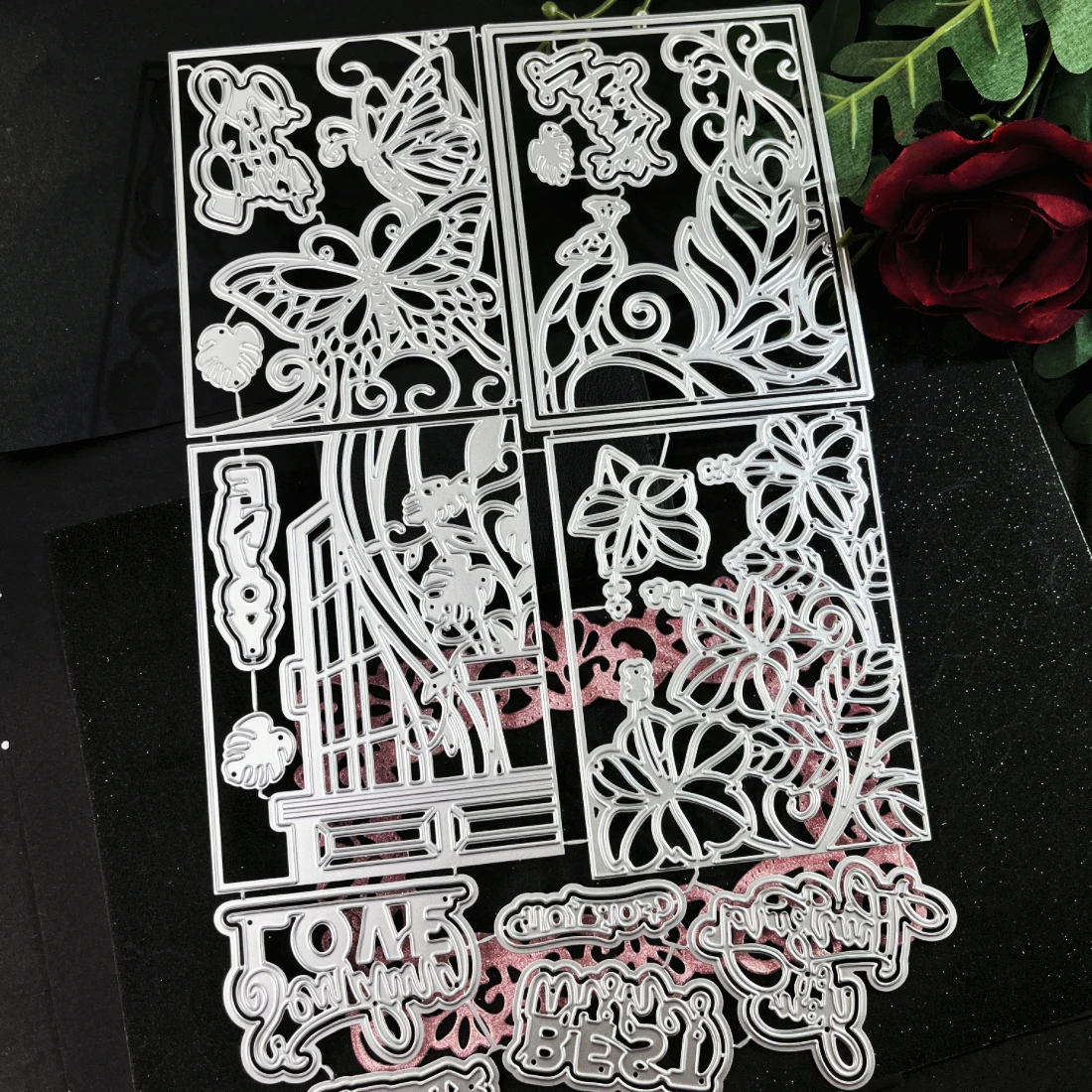 전화 상자 모양 DIY 금속 절단 다이, 엠보싱 조각 몰드 탄소강 종이 절단 도구, 다이 컷 스크랩북, 1 개