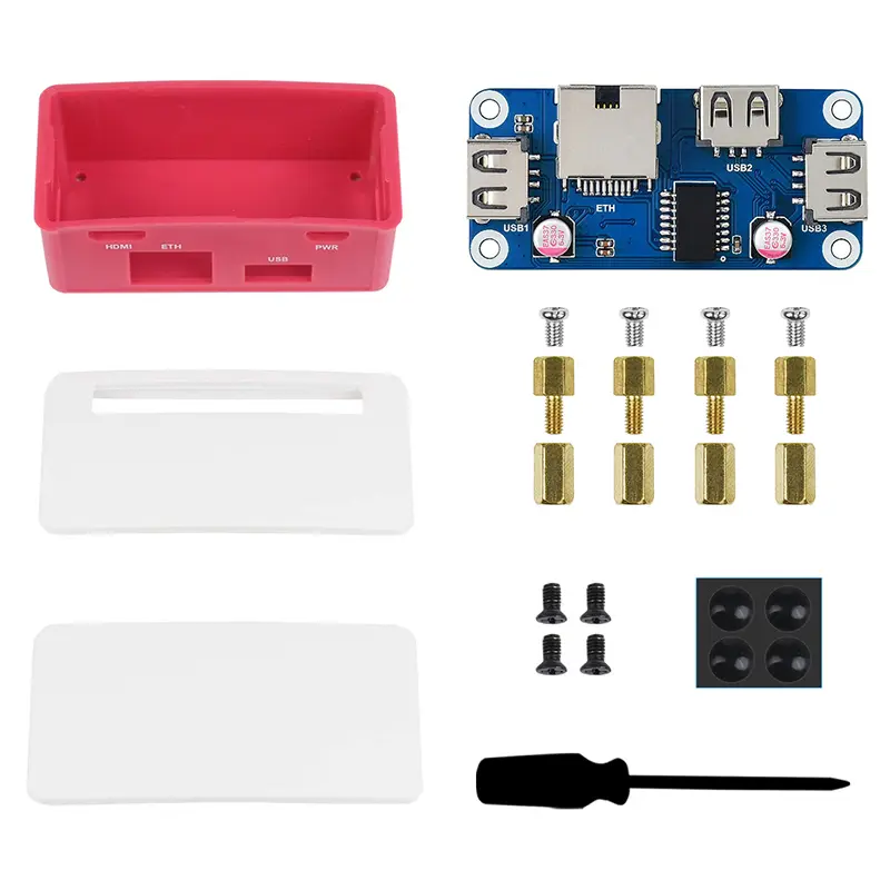 Raspberry Pi Zero Ethernet USB HUB HAT (B) Expansion Board 4x Extended 3x USB 2.0 Ports USB HUB BOX for Raspberry Pi Zero W WH image 8