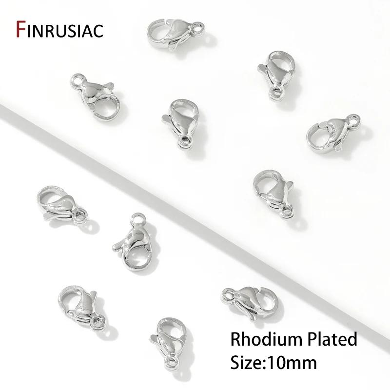 10/12 mm 18 Karat vergoldete Messing-Karabinerverschlüsse, Verschlüsse für Schmuck, DIY-Zubehör für die Herstellung von Halsketten und Armbändern, Schmuckmaterialien – Detail 18
