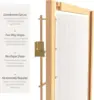 ORIENTAL Furniture 6 ft. Tall Window Pane Shoji Screen - Natural - 4 Panels 4