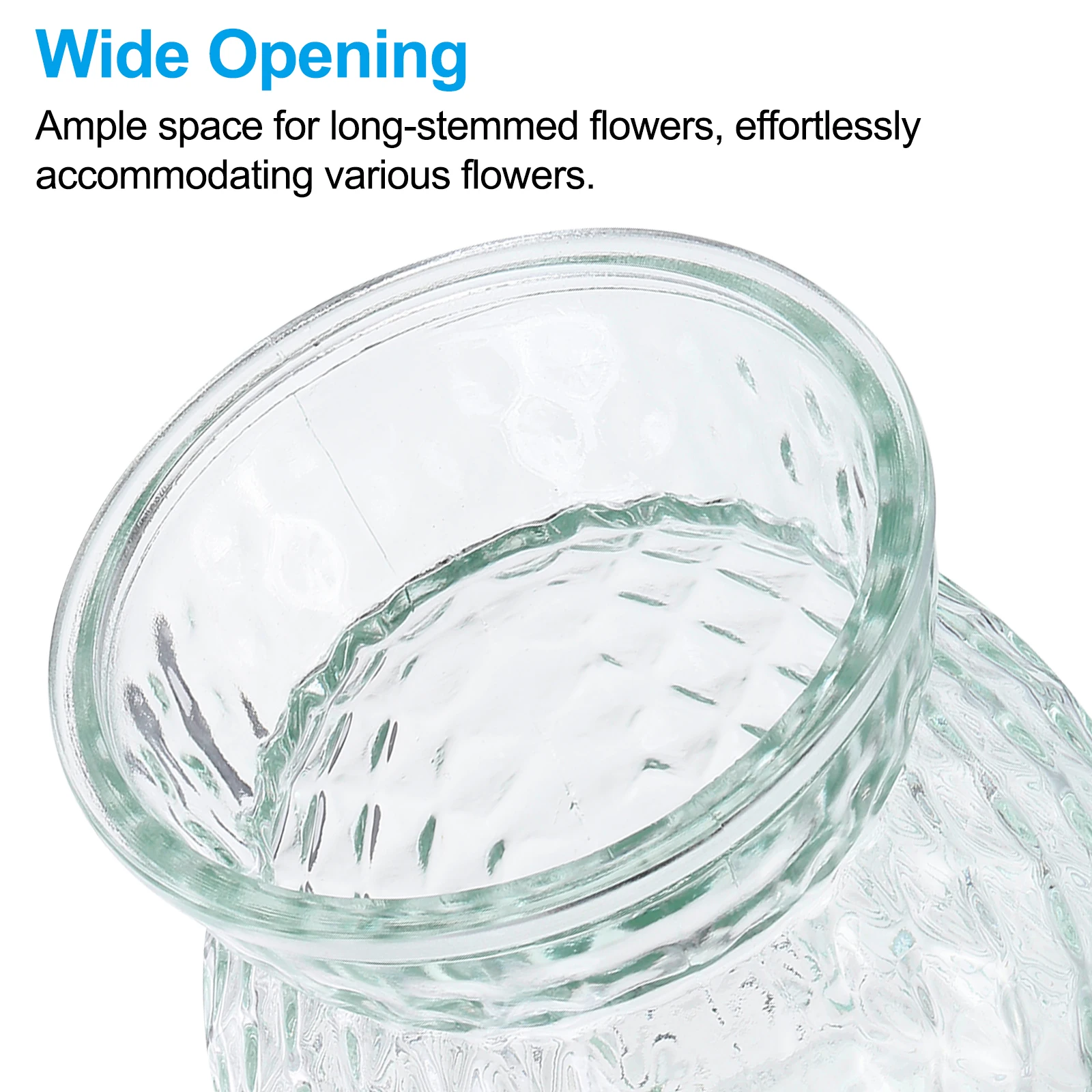 4"x6" Clear Glass Flower Vase Modern Glass Vase for Bouquet for Home Living Room Bedroom Dinning Table Office Decoration 4