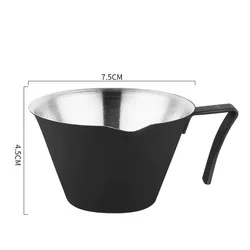 Premium 100ML Stainless Steel Espresso Cup with Measurement Marks (Black)