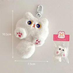 Whimsical Cat Plush Keychain - Cute Backpack Accessory and Decorative Gift (Style 5)