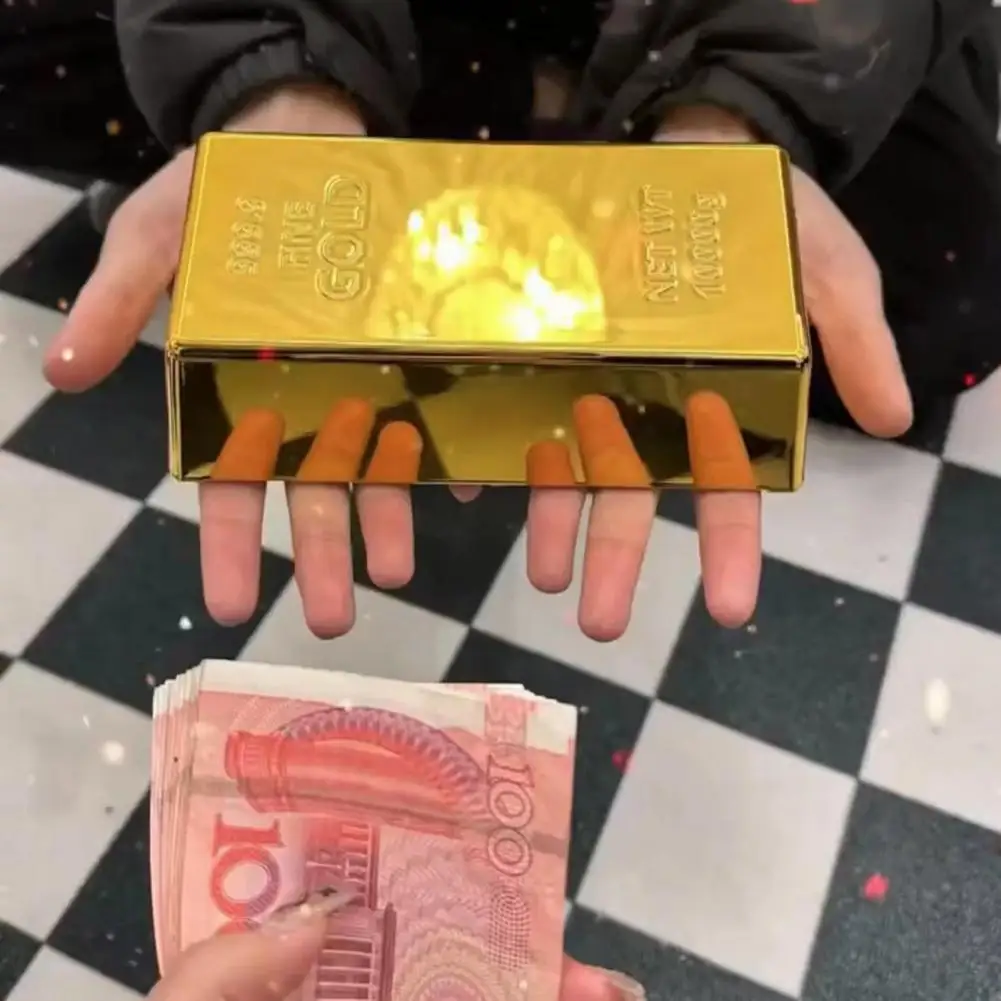 

Auspicious Envelope Year of Dragon Envelopes 3d Magical Golden Brick Envelope Capacity Cash Holder with Good Fortune for Lucky