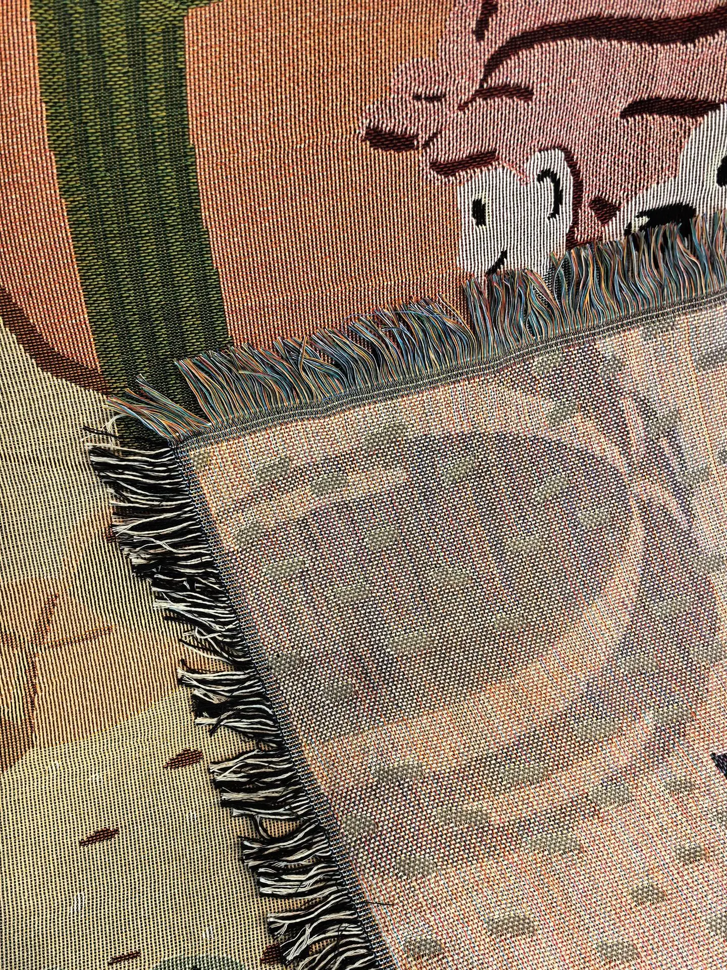 Description Picture 6 of itemTextile City Ins Cartoon Throw Blanket Playful Home Decor Dog Motorcycle Illustration Sofa Cover Towel Outdoor Picnic Mat