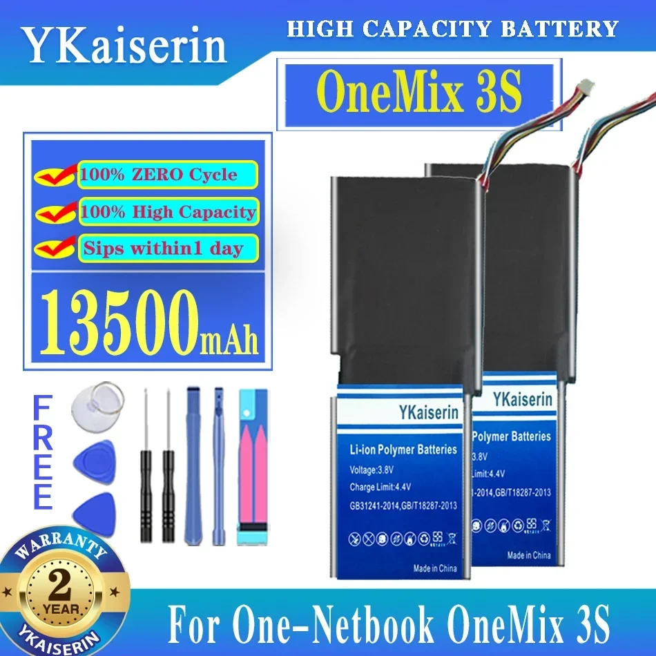 

YKaiserin 13500mah Battery for One-Netbook OneMix 3S OneMix3S 506480 Batteria + Track Code