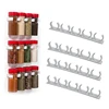 4 Pcs Kitchen Spice Jar Rack Wall-Mounted Adhesive Seasoning Bottles Holder Cabinet Door Hooks Spice Bottle Hanging Clip-A97Q 5