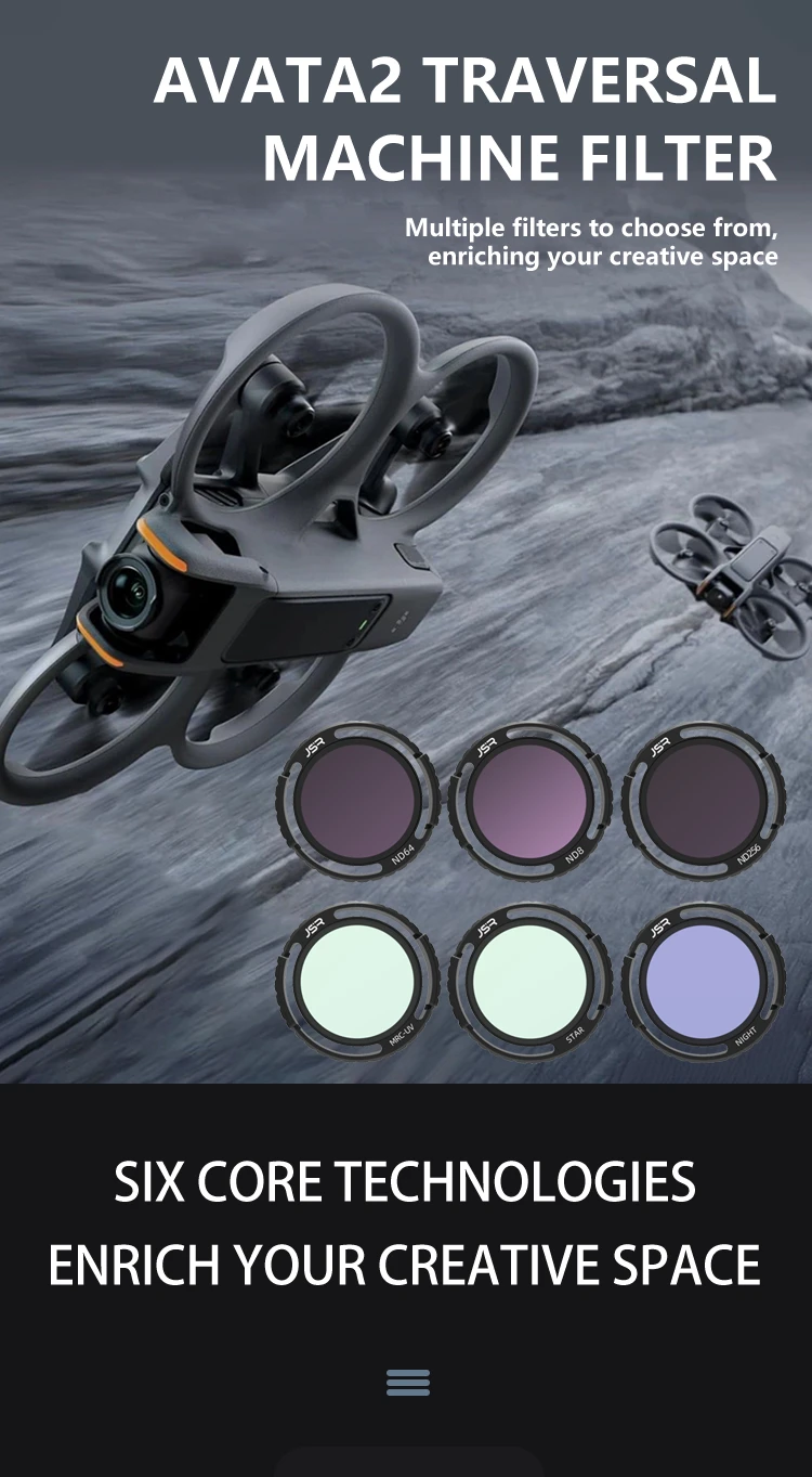 Description Picture 2 of itemIn stock New Camera Lens Filters for DJI AVATA 2 MCUV ND4 ND8 ND16 ND32 CPL ND/PL Filters Kit Pretection Lens Drone Accessories