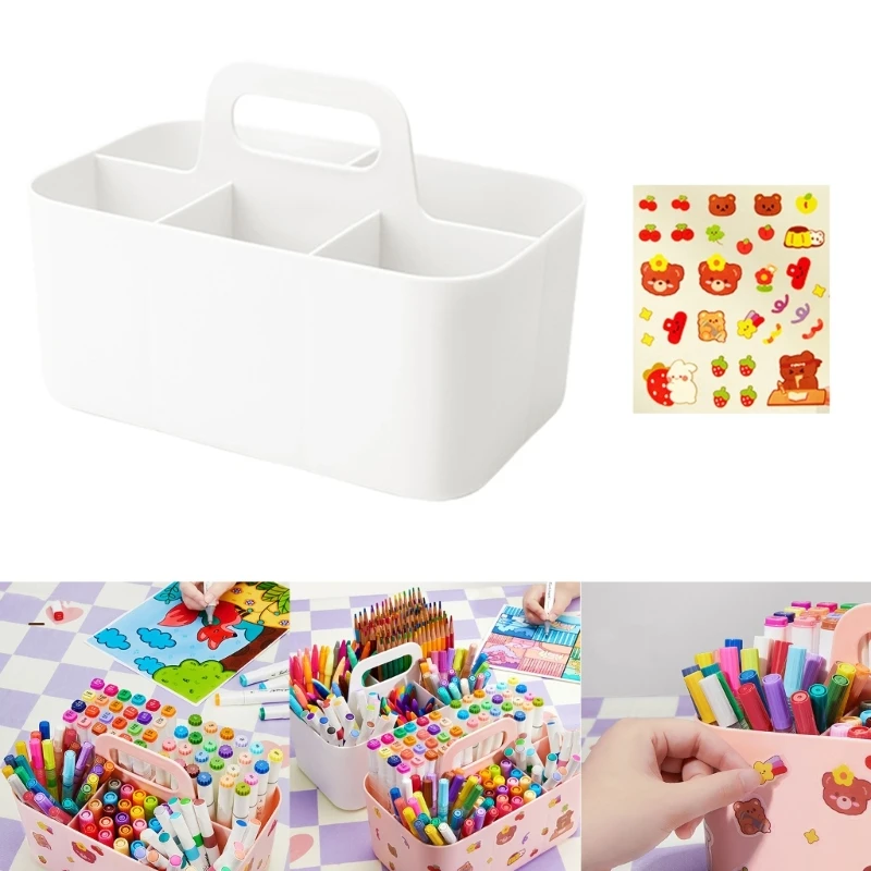 Multi-functional Desk Marker Box Art Supply Storage Box Cosmetic Holder for Vanity Table J60A 2