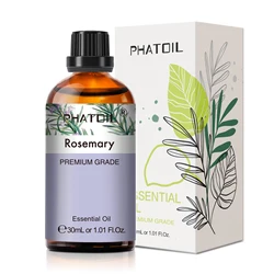 PHATOIL 30ml Aromatherapy Essential Oil Blend - Lavender, Eucalyptus, Vanilla, Sweet Orange Fragrance for Diffusers, Candles, and DIY Soap (Rosemary)