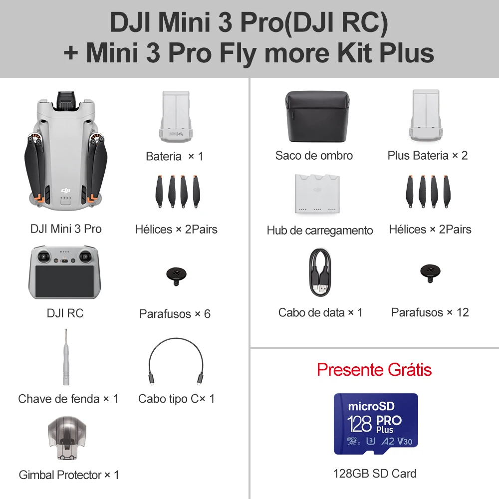 DJI Mini 4 Pro Fly More Combo Plus with DJI RC 2, Mini Drone with 4K HDR  Video, 3 Intelligent Flight Battery Plus for up to 135 Mins Flight Time