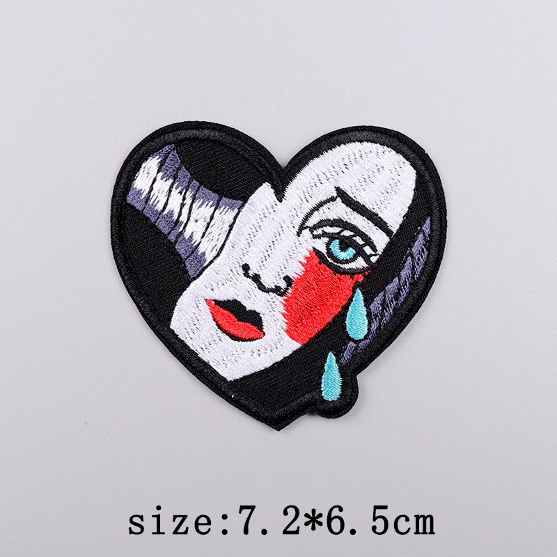 Punk Style Patch Iron On Patches On Clothes Love/Letter Applique  Embroidered Patches For Clothing Stickers Sewing/Fusible Patch - AliExpress