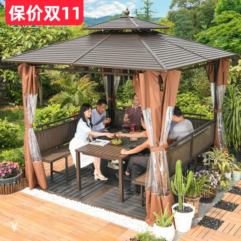 

Yuanmao outdoor sunshade, galvanized ceiling, pavilion, tent, villa, courtyard, leisure and weather resistant pavilion