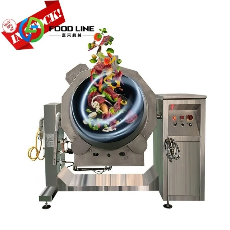 Automatic Self Cook Robot Cafeteria Drum Rotary Wok Machine for ...