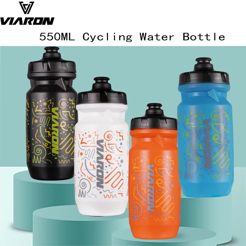 Water Bottle Bicycle Water Bottle Sports Bottle VIARON 550ML Road Cycling Water Bottle Leak Proof Bicycle Holder Drinking MTB Mountain Bike Sports Bottle Dustproof Cup Portable