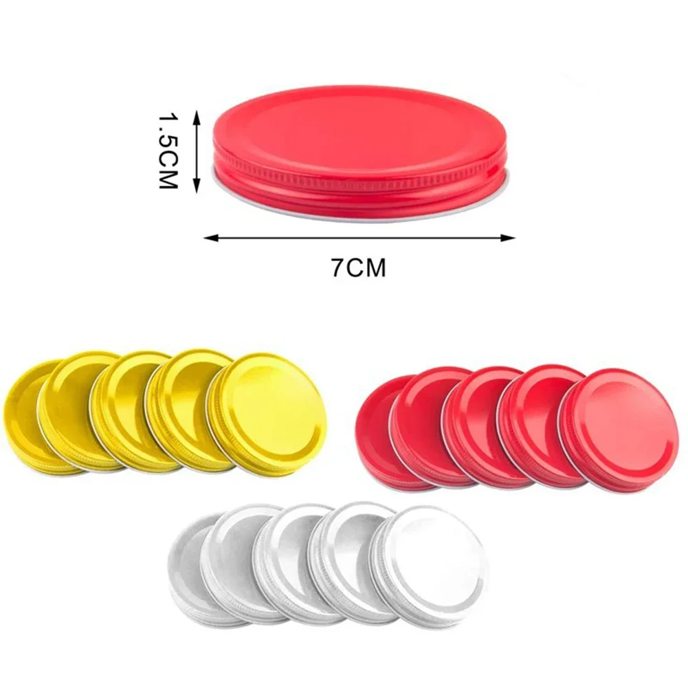 12PCS Canning Lids For Ball Reusable Metal Reusable Universal Jar Lids Wide Mouth Regular Mouth Leak-Proof Seal Lid For Canning