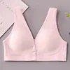 Cotton Nursing Bra for Pregnant Women Padded Ribbed Wire-Free Breathable Bralette Front Opening Breastfeeding Maternity Clothing 6