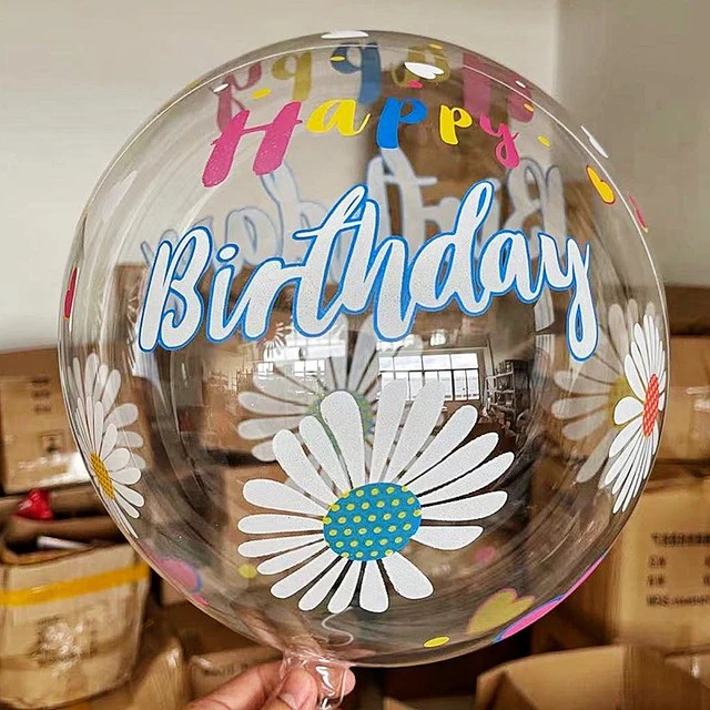 Transparent Balloons Happy Birthday  Balloons Birthday Party Decoration -  1pc 20inch - Aliexpress