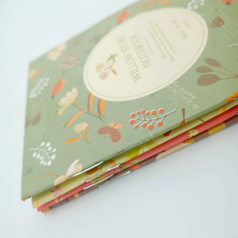 Floral series flower and bird color notepad Mini Notepad for kids Student Gift 4 colors 1book