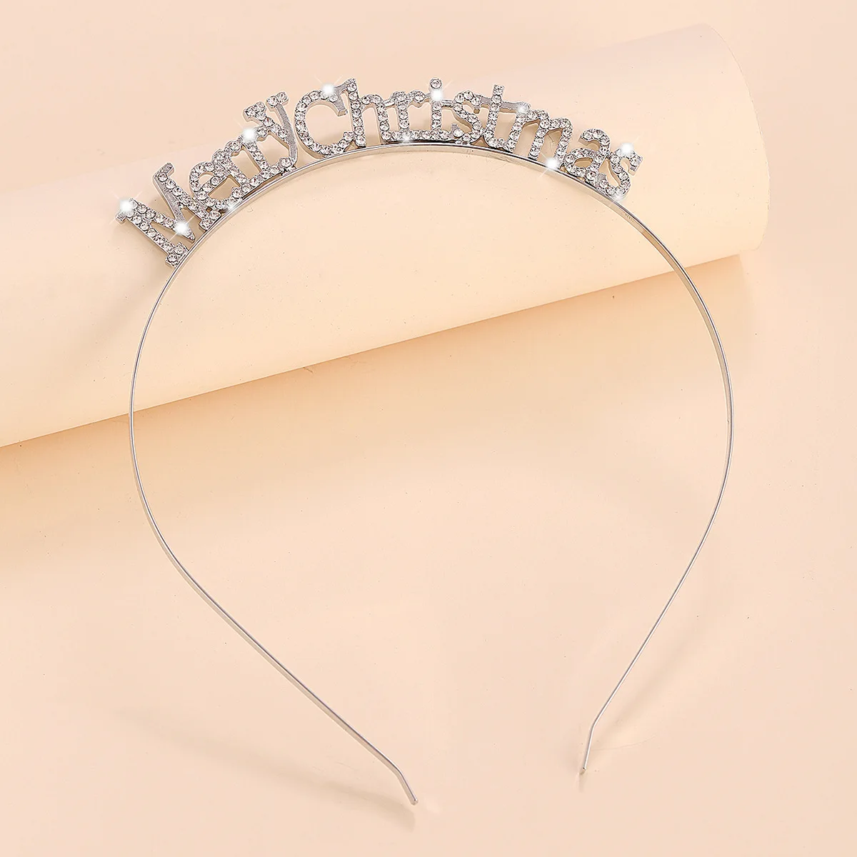 Fashion Crystal Rhinestone Snowflake Merry Christmas Hairband Head Hoop for Women Girls Punk Metal Alloy Headband Hair Ornament