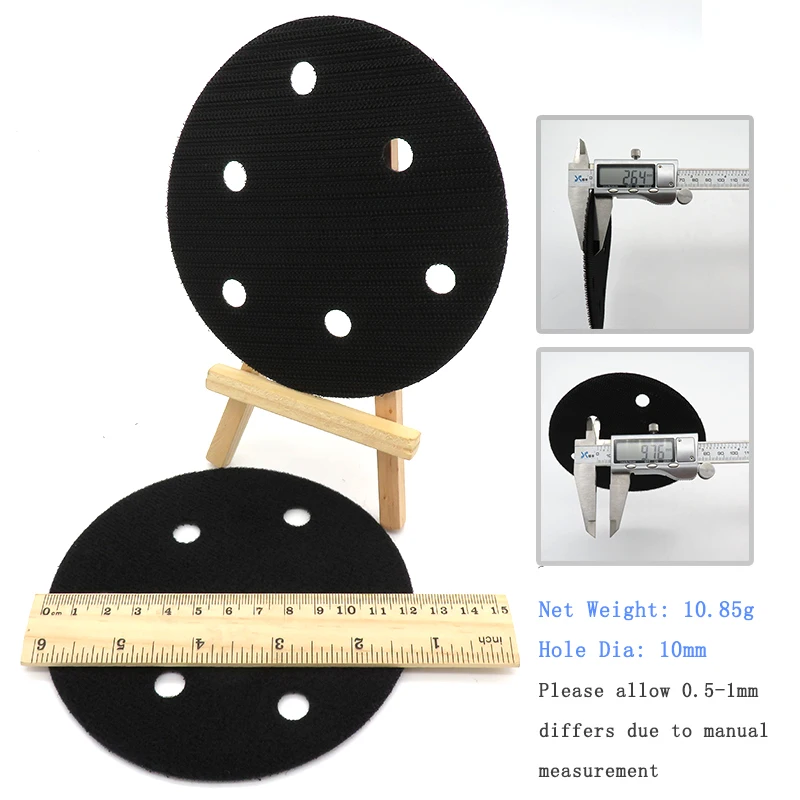 5 Zoll (125 mm) Klettverschluss-Schutzpad, 3 mm ultradünne Puffer-Scheibe zum Oberflächenpolieren und Schleifen – Detail 14