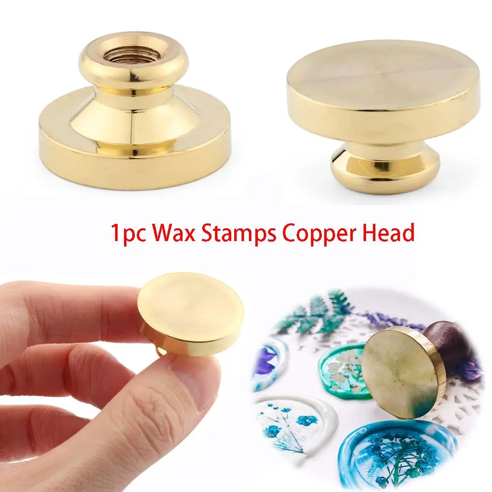 Wooden Wax Sealing Stamp Handle Brass Copper Head for Scrapbooking