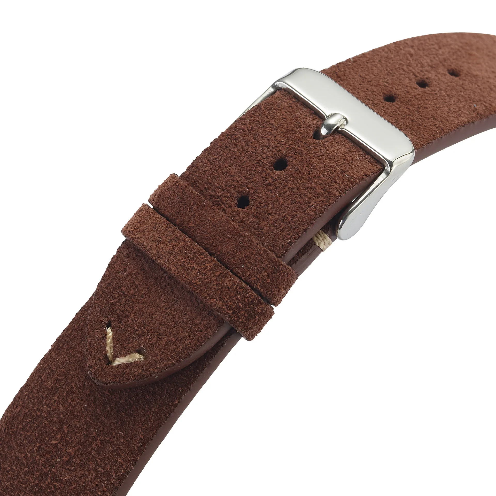 Vintage Handmade Suede Leather Quick Release Watch Strap