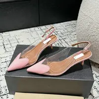 2025 New PVC High Heels Transparent Strap Wrapped Head Slippers Female Fashion Sexy Shallow Mouth French Sandals - Image 3
