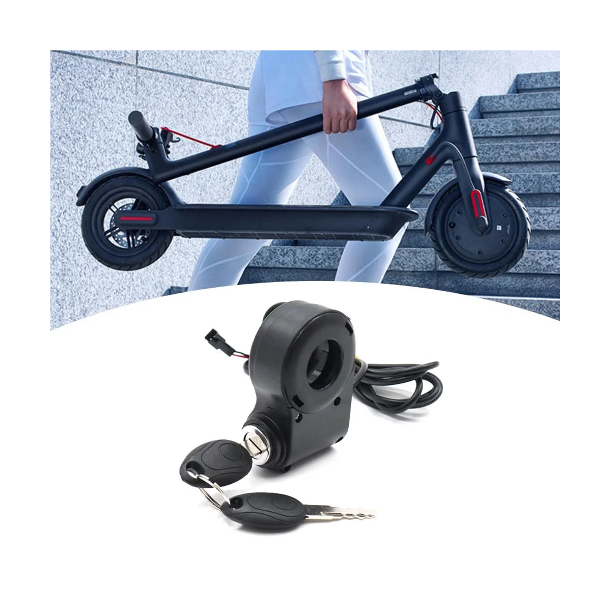E-Bike Ignition Lock Key Thumb Throttle Switch Power Universal Electric Scooter Accessories for M5/M365