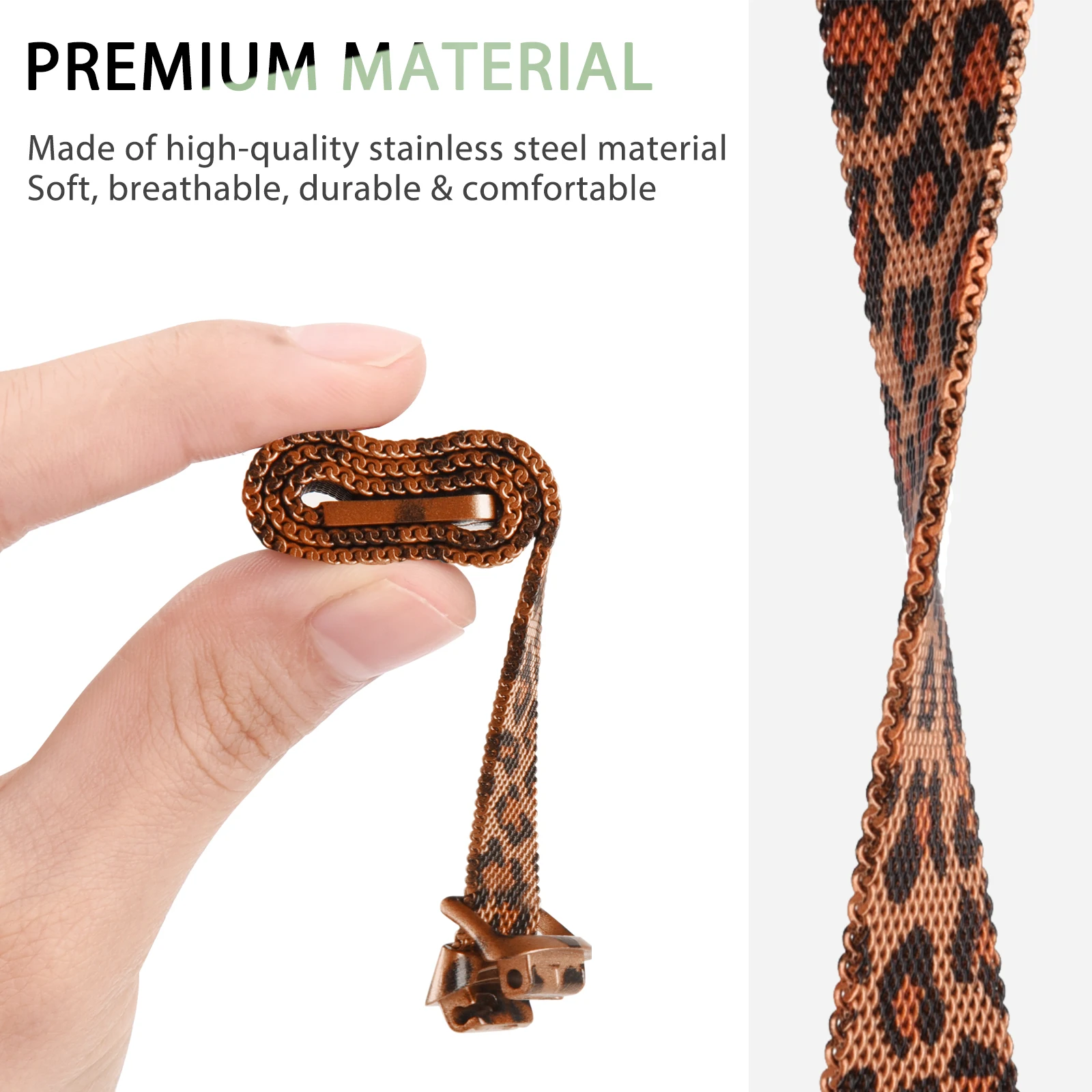Magnetic Metal Loop Strap Stainless Steel Watchband Bracelet