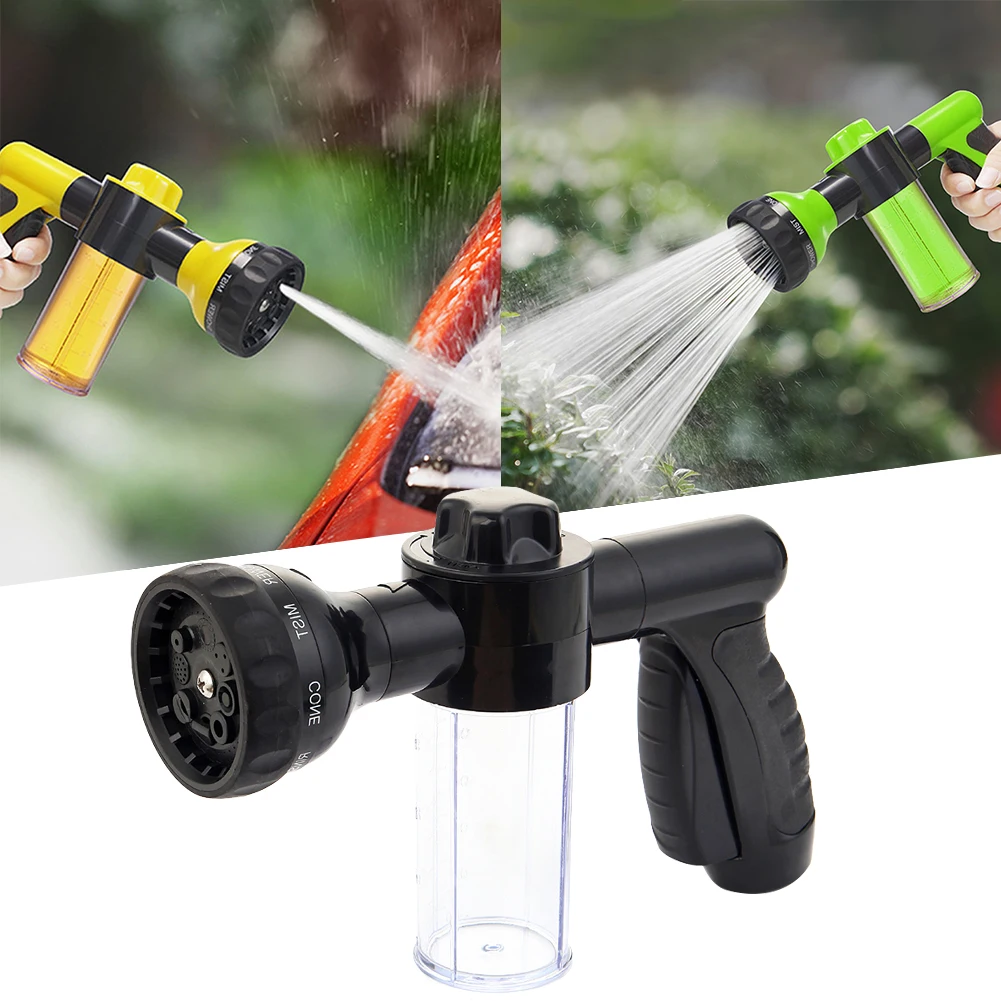 

High-Pressure Water Spray Gun Car Washer Hose Spray Bottle Garden Watering Sprinkler Cleaning Water Gun with Soap Bottle
