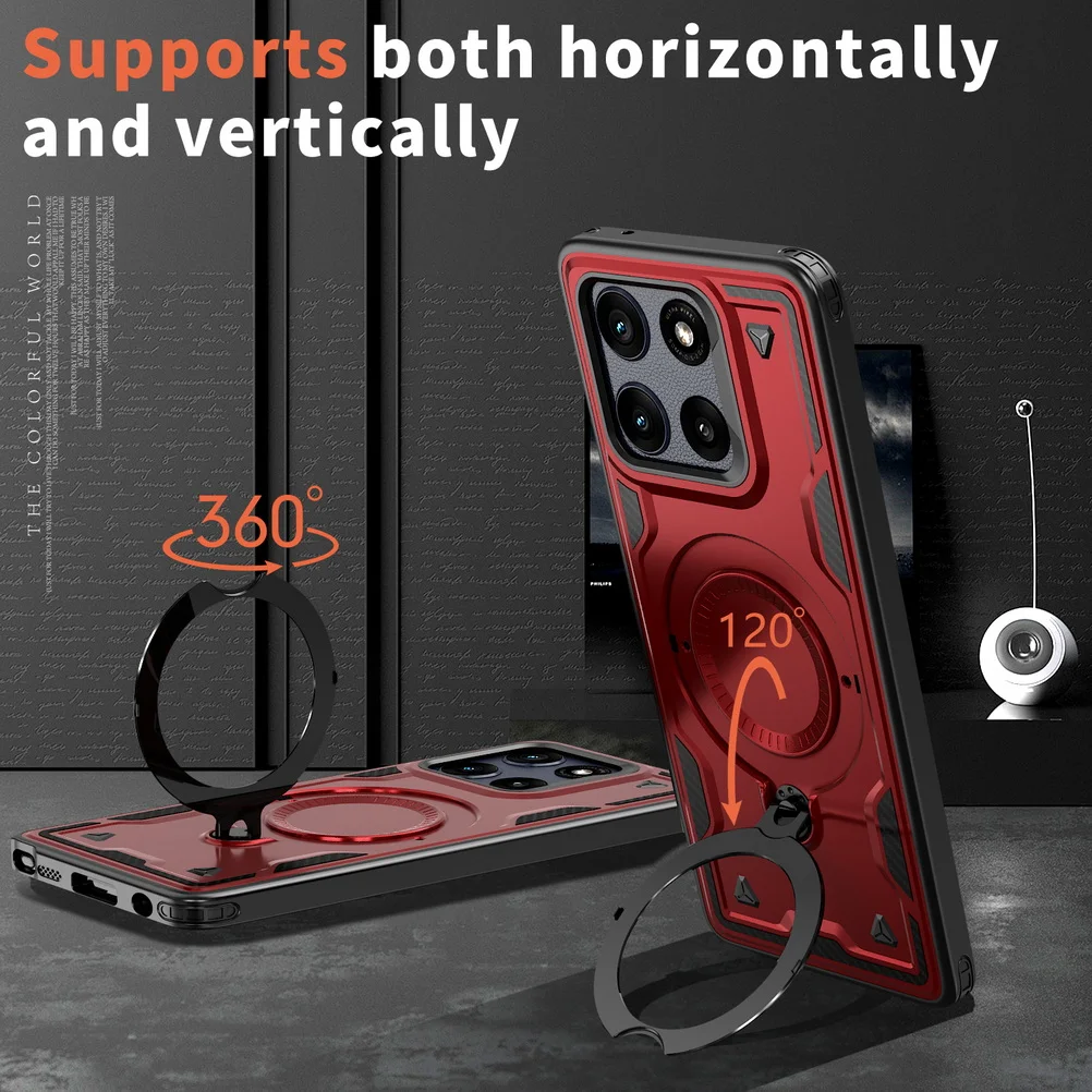 Metal Ring Magnet Wireless Charge Case - Enhanced Protection Cover
