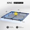 King Size Bed Frame, with LED Lights, USB Charging Station, Noise-Free, No Box Spring Needed, Bed Frame 6