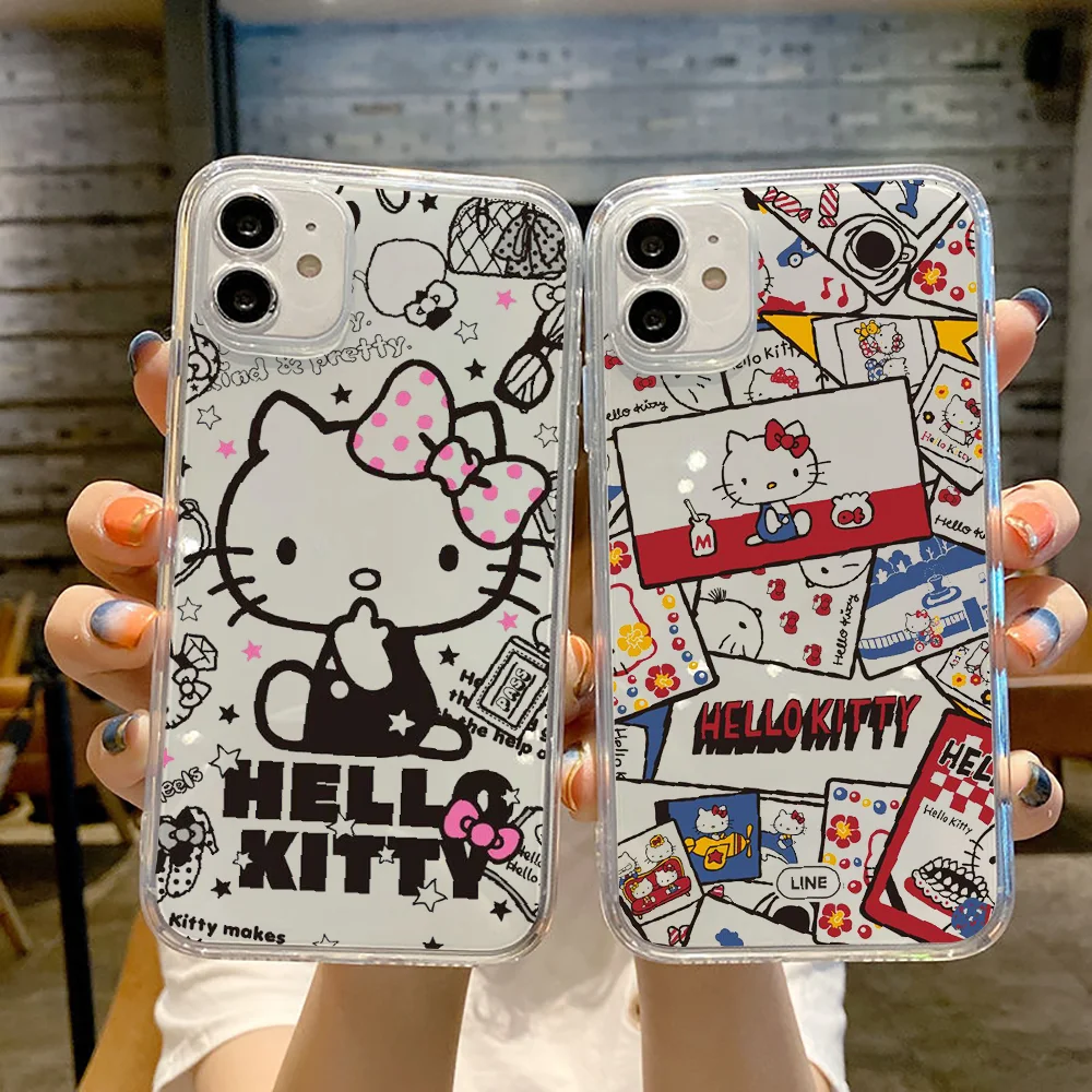 Kitty-Z-Good-looking-Hello Phone Case For iphone SE 2020 6 6S 7 8 11 12 13 Mini Plus X XS XR Pro Max transparent pretty cover | Мобильные