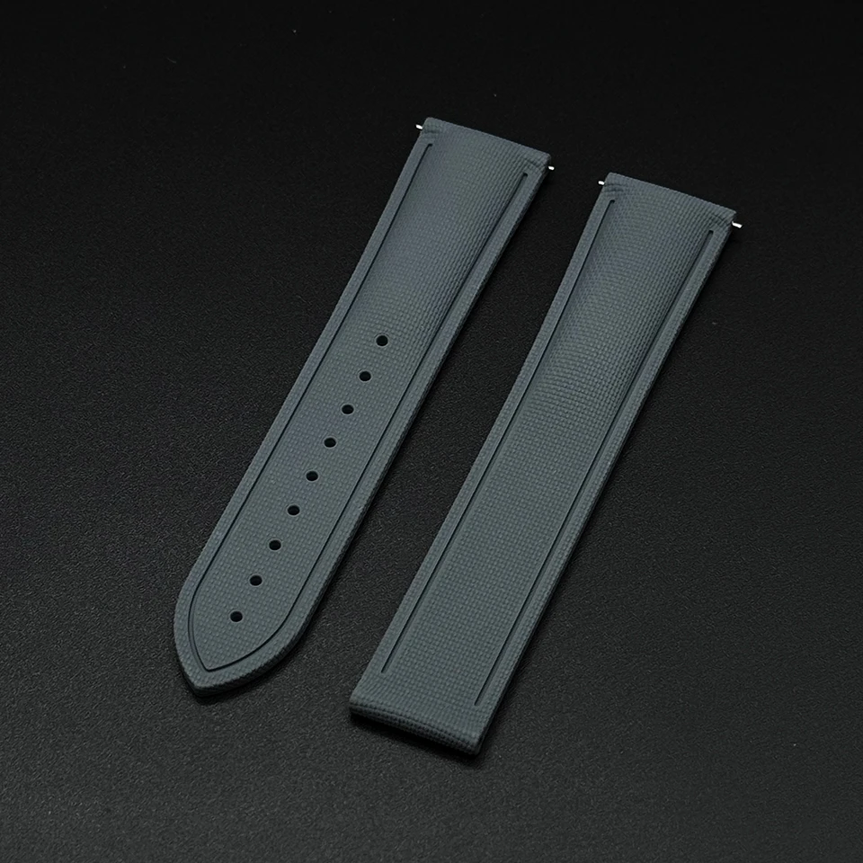 Premium Woven Pattern Sports Deployant Rubber Watch Band